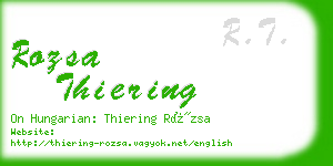 rozsa thiering business card